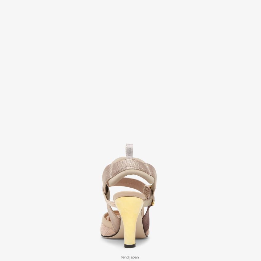 jp Fendi 女性 メッシュハイヒールスリングバック 黒 20L42T1305 靴