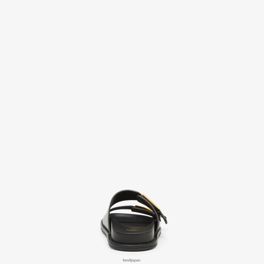 jp Fendi 女性 フィールレザースライド 黒 20L42T1315 靴