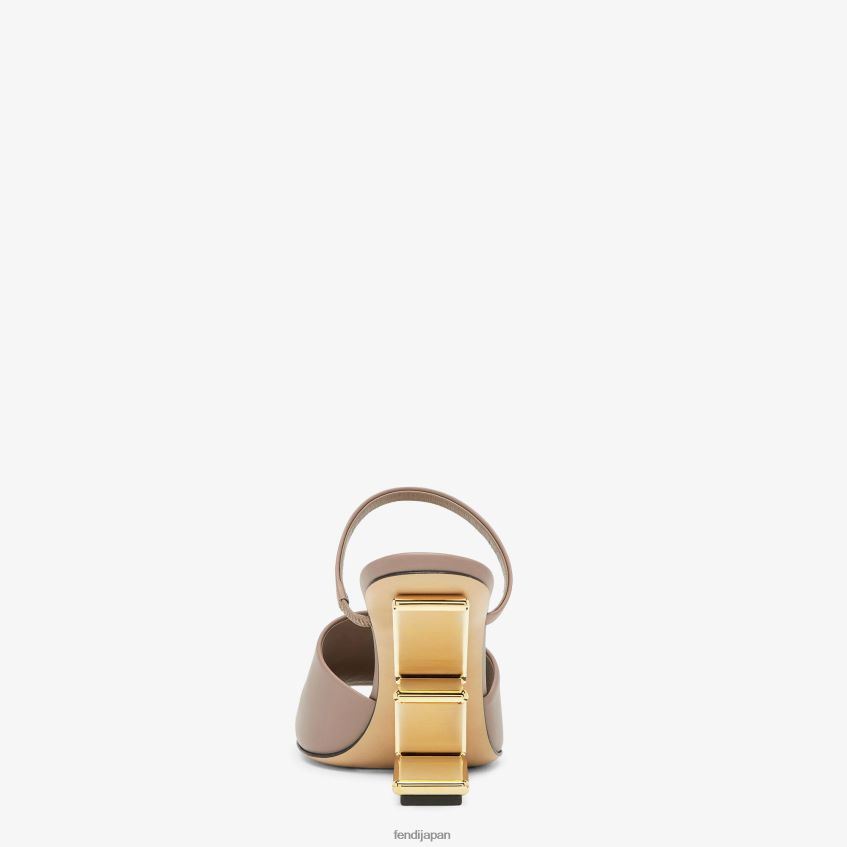 jp Fendi 女性 鳩レザーハイヒールサンダル ベージュ 20L42T1320 靴