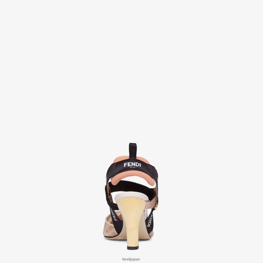 jp Fendi 女性 メッシュハイヒールスリングバック ピンク 20L42T1325 靴