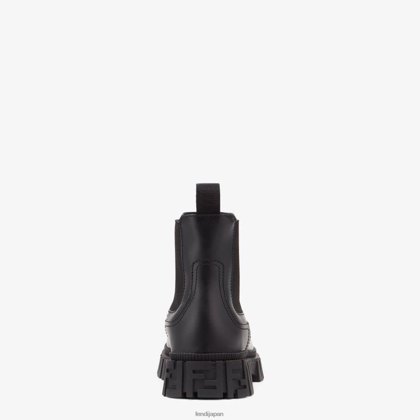 jp Fendi 女性 レザーチェルシーブーツ 黒 20L42T1361 靴