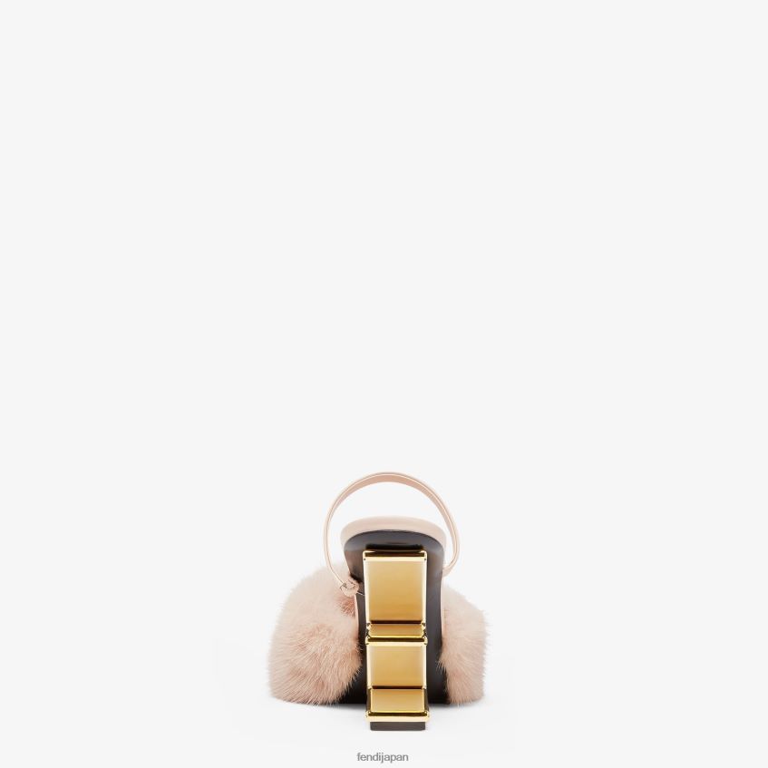 jp Fendi 女性 ミンクのハイヒールサンダル ピンク 20L42T1374 靴
