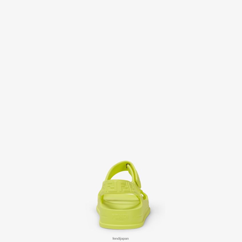 jp Fendi 女性 ネオンラバーサンダル 黄色 20L42T1397 靴