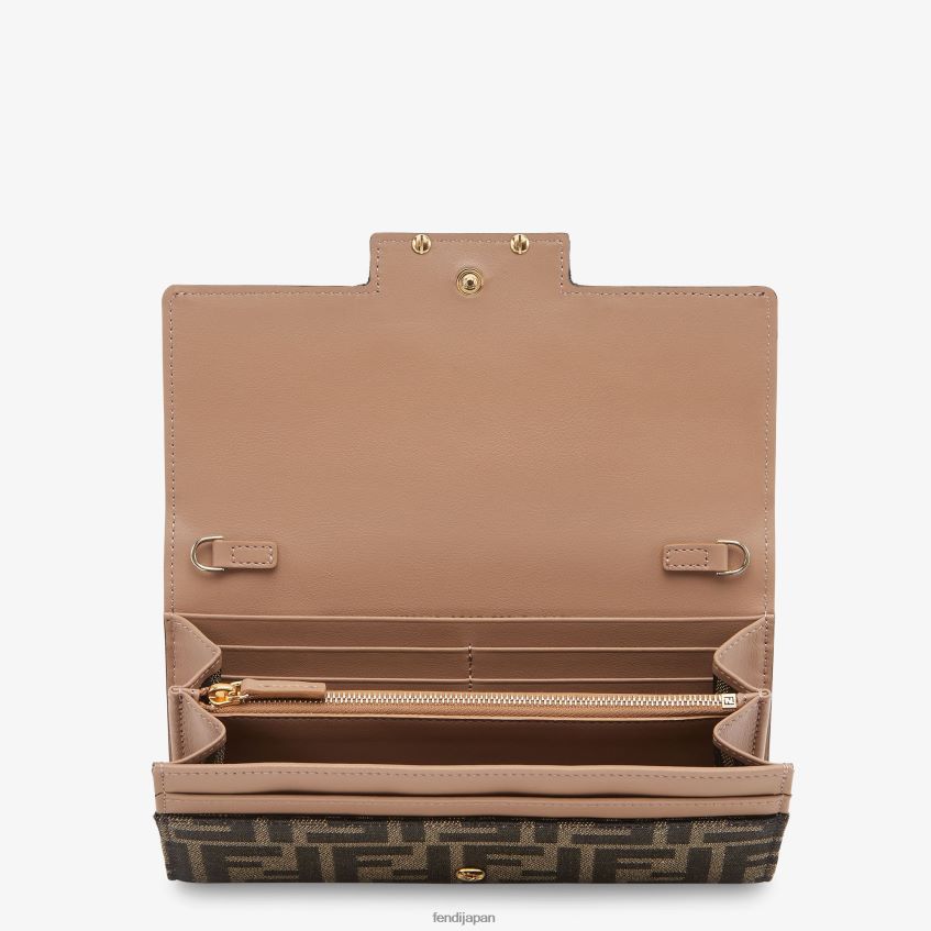 jp Fendi 女性 布製財布 茶色 20L42T1418 アクセサリー