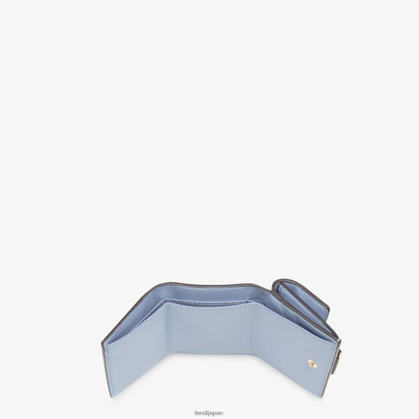 jp Fendi 女性 バゲット マイクロ 三つ折りナッパレザー ウォレット ライトブルー 20L42T1423 アクセサリー