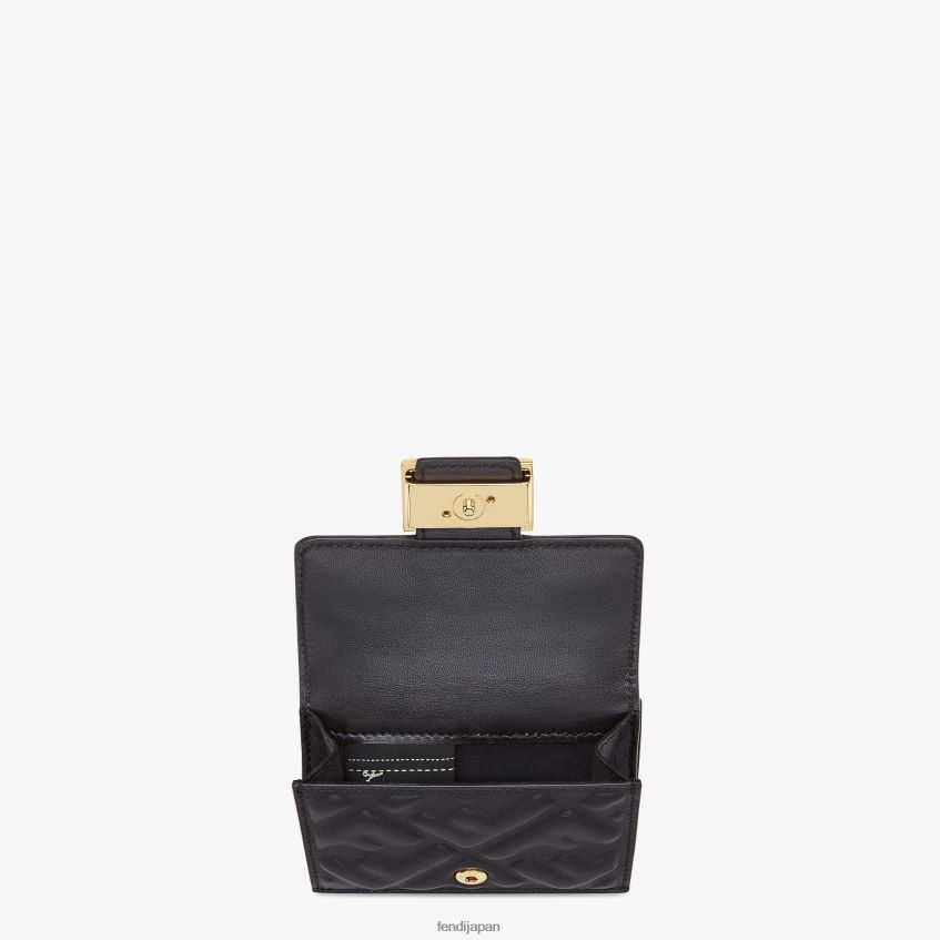 jp Fendi 女性 バゲット マイクロ 三つ折りナッパレザー ウォレット 黒 20L42T1425 アクセサリー