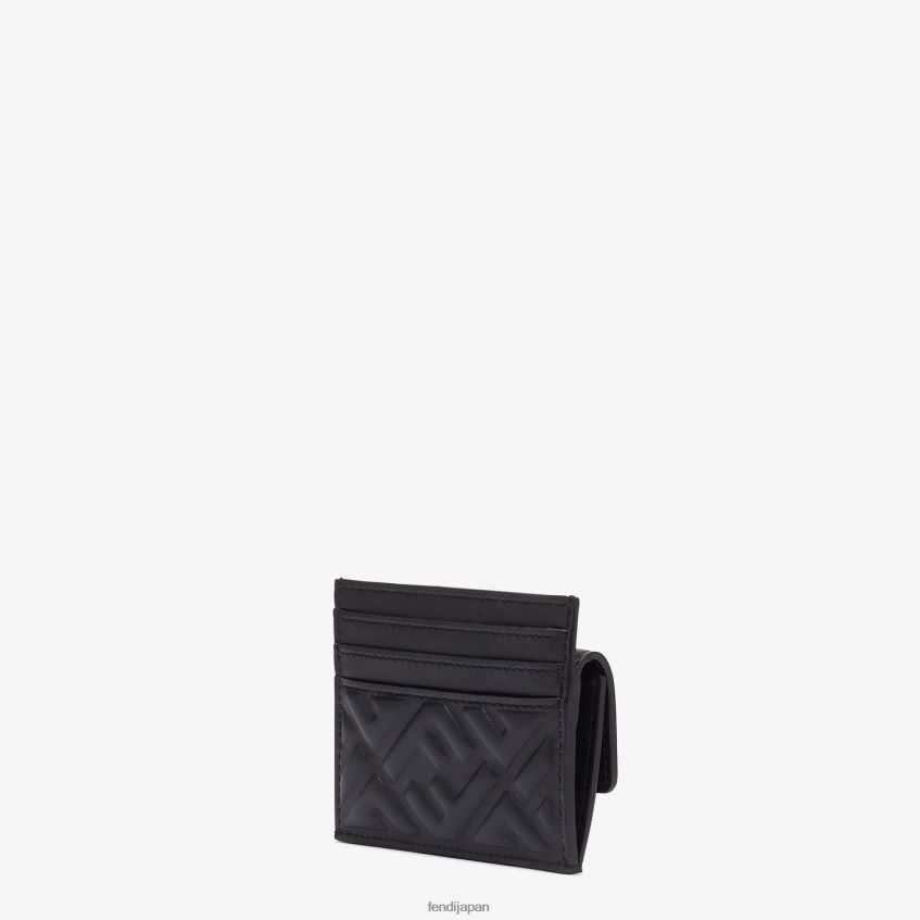 jp Fendi 女性 ナッパレザー製カードホルダー 黒 20L42T1426 アクセサリー