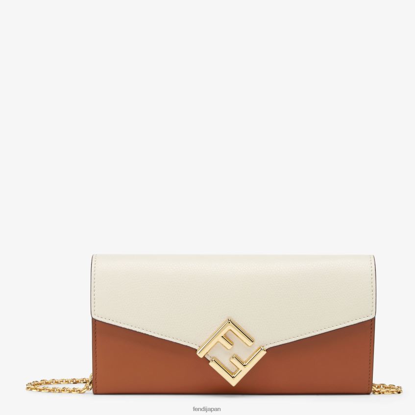 jp Fendi 女性 ツートンカラーのレザーとカメリアのウォレット 多色 20L42T1427 アクセサリー