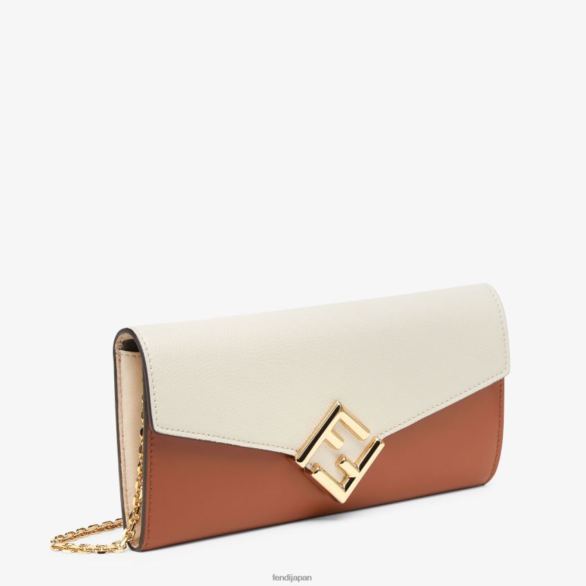 jp Fendi 女性 ツートンカラーのレザーとカメリアのウォレット 多色 20L42T1427 アクセサリー