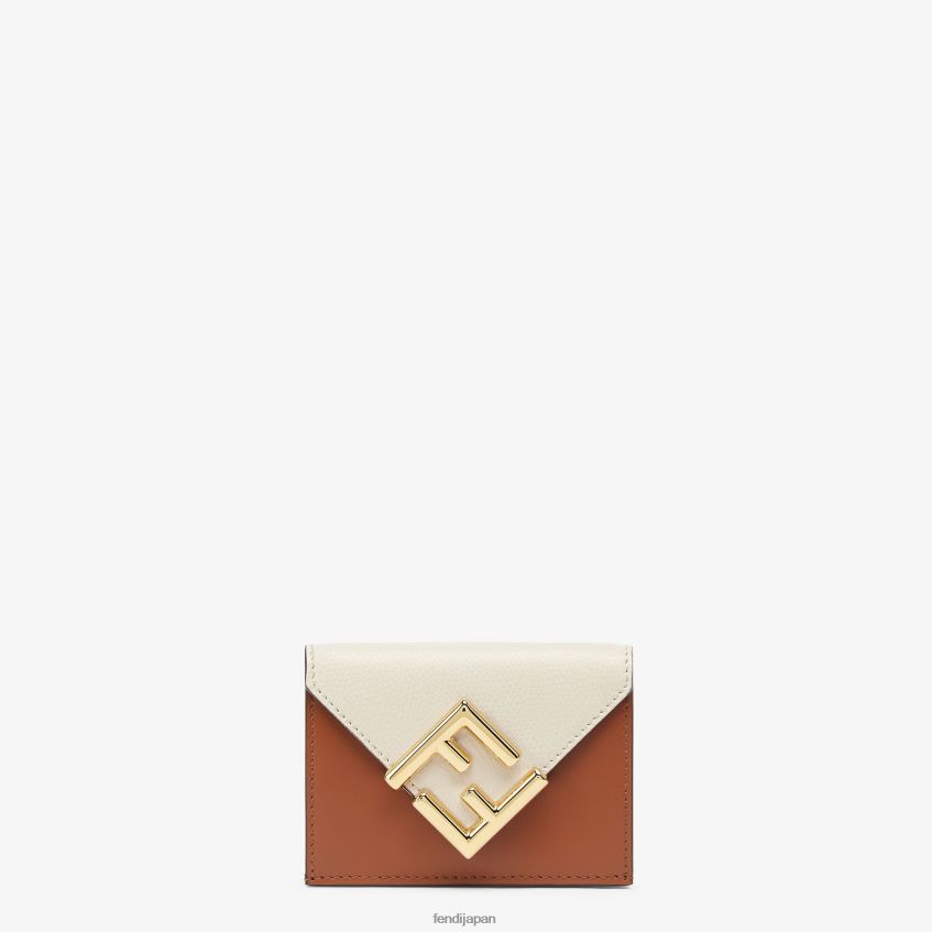jp Fendi 女性 ツートンカラーのレザーとカメリアのウォレット 多色 20L42T1428 アクセサリー