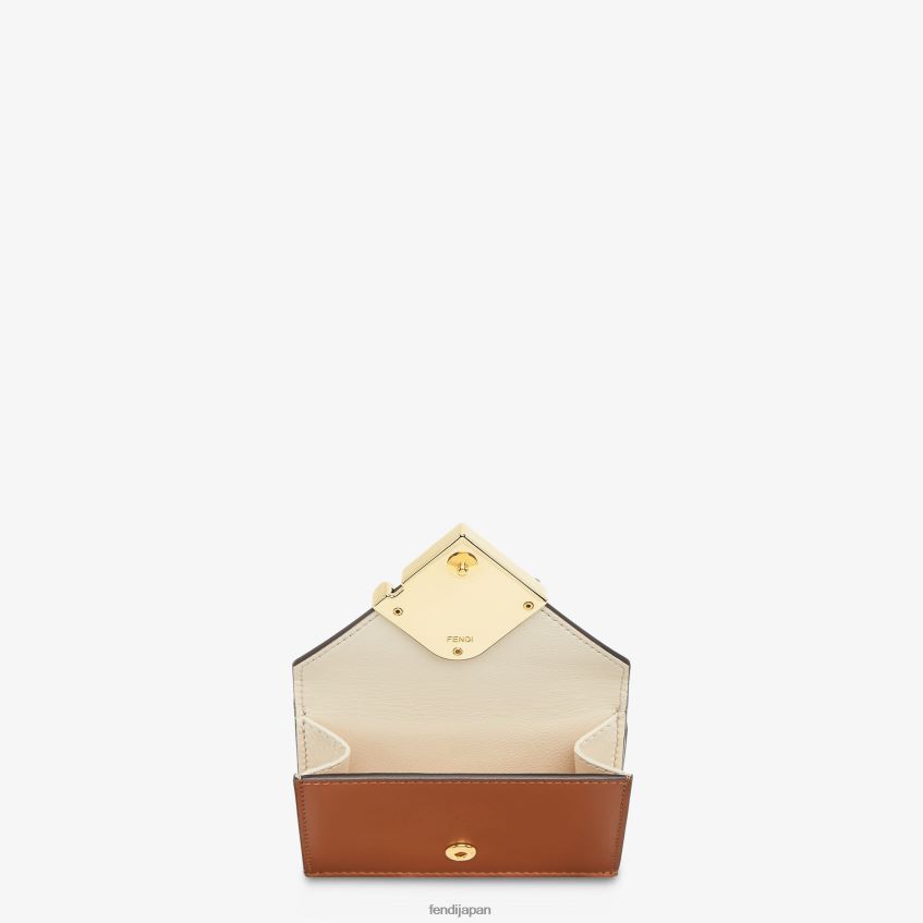 jp Fendi 女性 ツートンカラーのレザーとカメリアのウォレット 多色 20L42T1428 アクセサリー