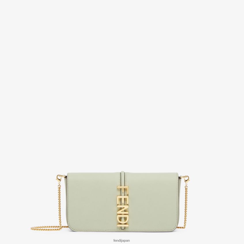 jp Fendi 女性 グラフィオンチェーンレザーウォレット 緑 20L42T1436 アクセサリー