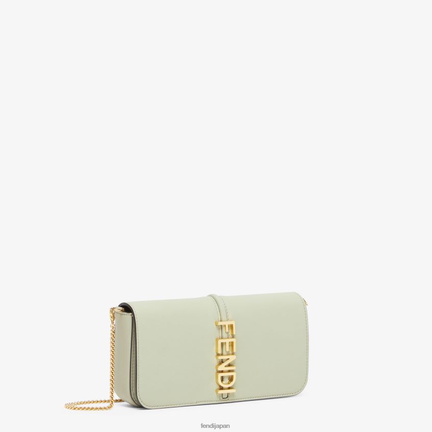 jp Fendi 女性 グラフィオンチェーンレザーウォレット 緑 20L42T1436 アクセサリー