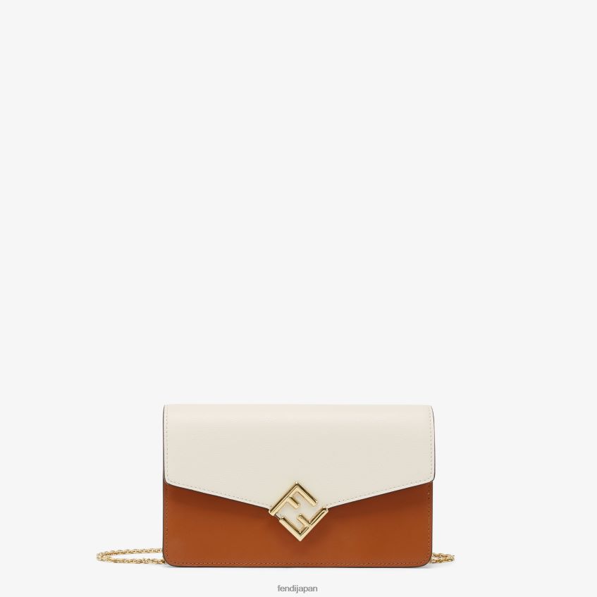 jp Fendi 女性 ツートンカラーのレザーとカメリアのウォレット 多色 20L42T1437 アクセサリー