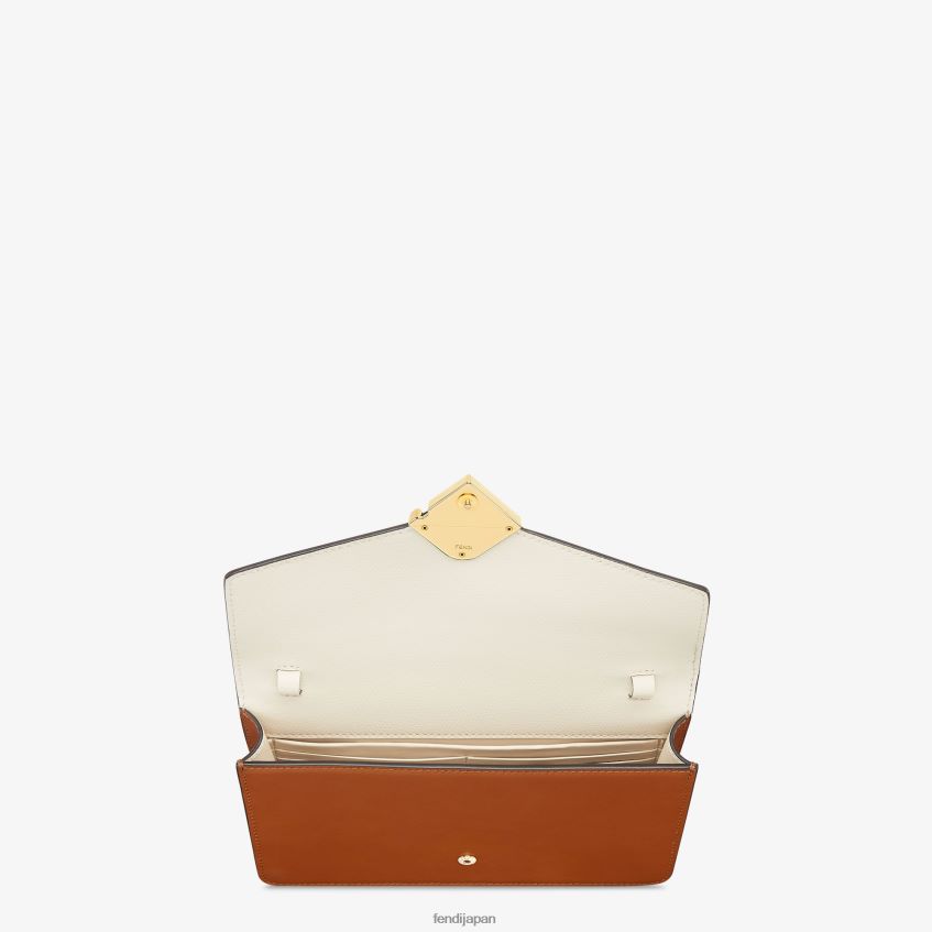 jp Fendi 女性 ツートンカラーのレザーとカメリアのウォレット 多色 20L42T1437 アクセサリー