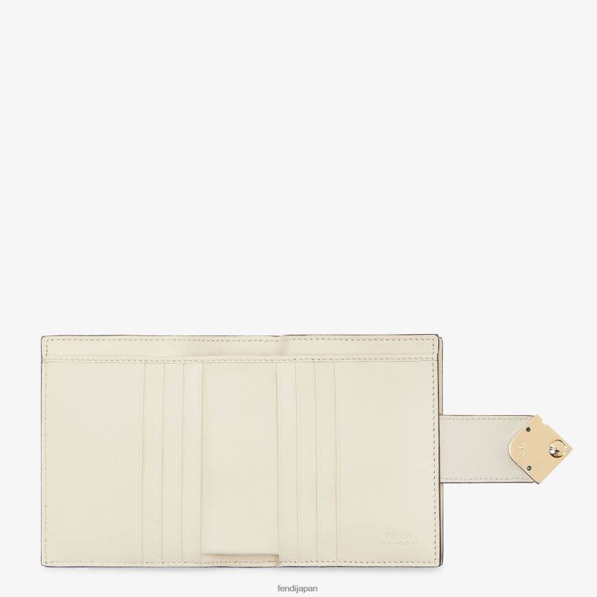 jp Fendi 女性 ツートンカラーとカメリアレザーのコンパクトウォレット 多色 20L42T1438 アクセサリー