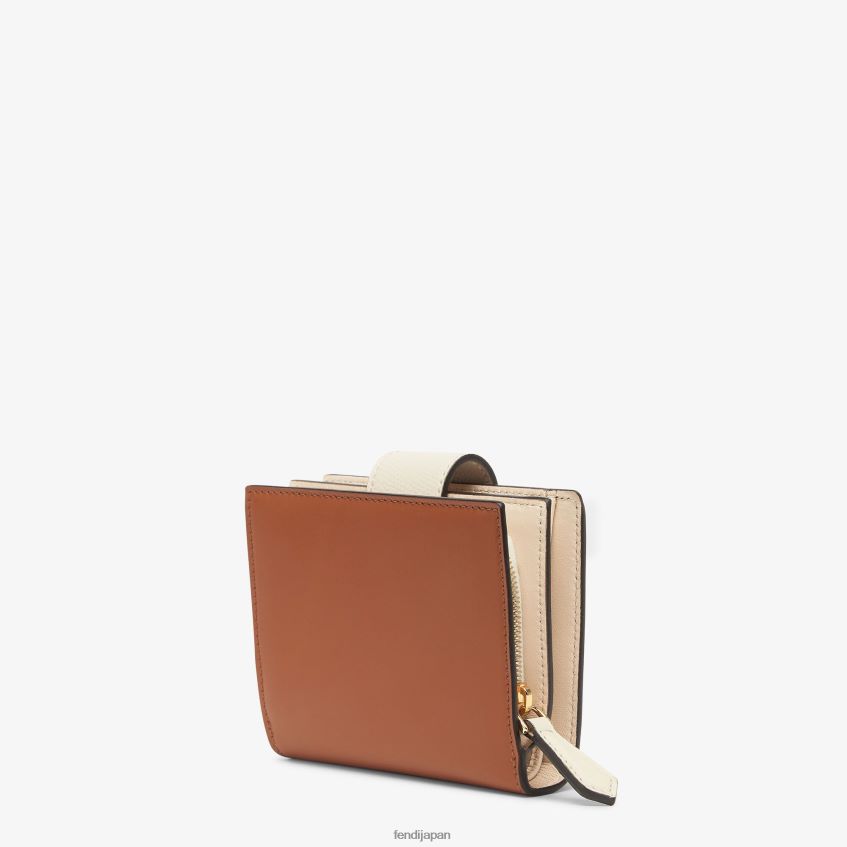 jp Fendi 女性 ツートンカラーとカメリアレザーのコンパクトウォレット 多色 20L42T1438 アクセサリー