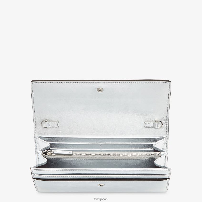 jp Fendi 女性 コンチネンタル チェーン付きレザーウォレット 銀 20L42T1440 アクセサリー