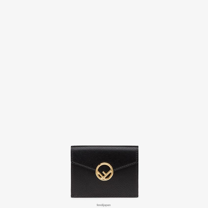 jp Fendi 女性 マイクロ三つ折りレザーウォレット 黒 20L42T1447 アクセサリー