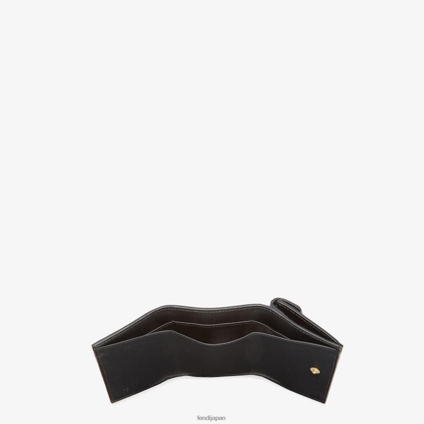 jp Fendi 女性 マイクロ三つ折りレザーウォレット 黒 20L42T1447 アクセサリー