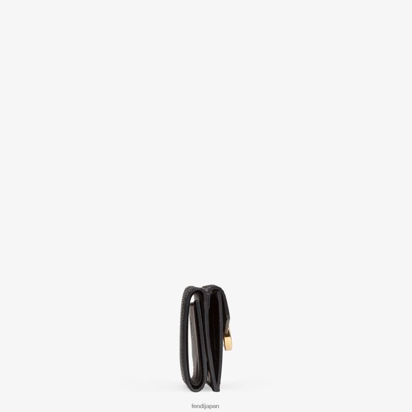 jp Fendi 女性 マイクロ三つ折りレザーウォレット 黒 20L42T1447 アクセサリー