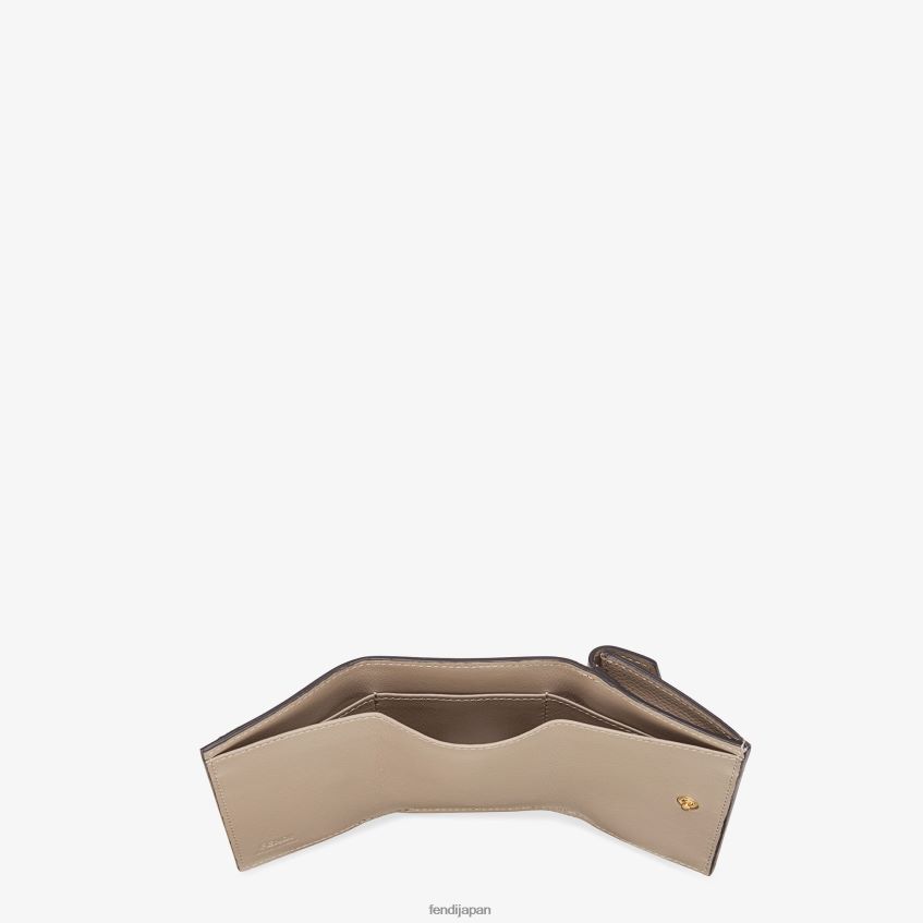 jp Fendi 女性 マイクロ三つ折りレザーウォレット 茶色 20L42T1450 アクセサリー
