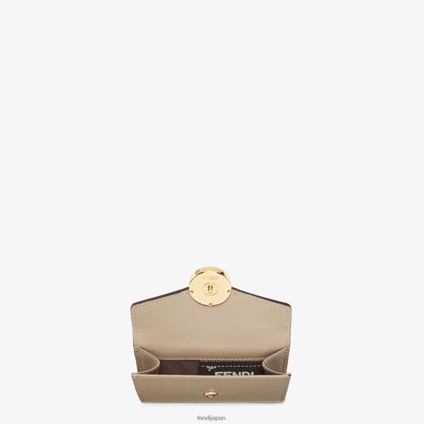 jp Fendi 女性 マイクロ三つ折りレザーウォレット 茶色 20L42T1450 アクセサリー