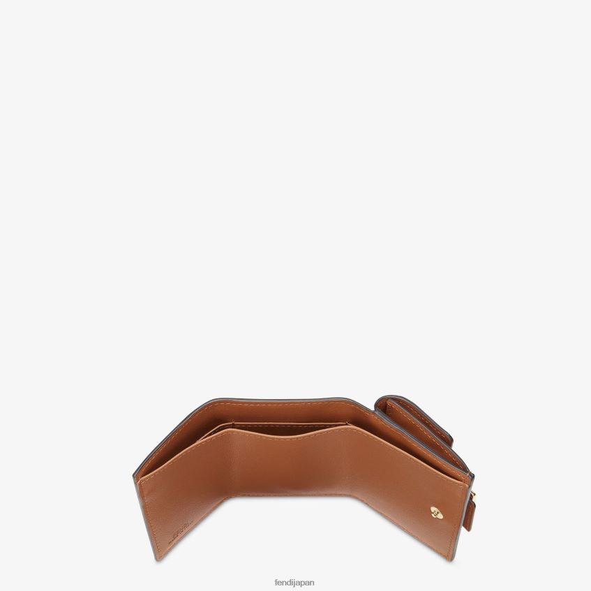 jp Fendi 女性 バゲット マイクロ 三つ折りナッパレザー ウォレット 茶色 20L42T1452 アクセサリー