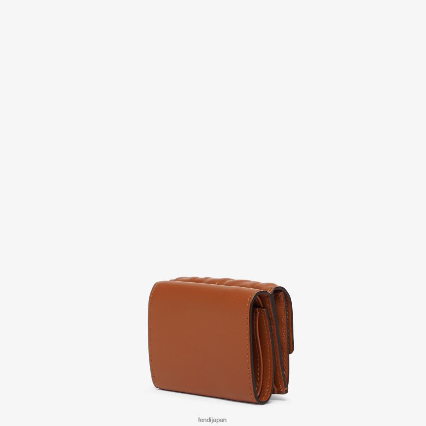 jp Fendi 女性 バゲット マイクロ 三つ折りナッパレザー ウォレット 茶色 20L42T1452 アクセサリー