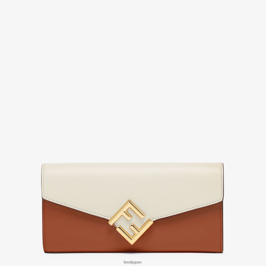 jp Fendi 女性 ツートンカラーのレザーとカメリアのウォレット 多色 20L42T1453 アクセサリー