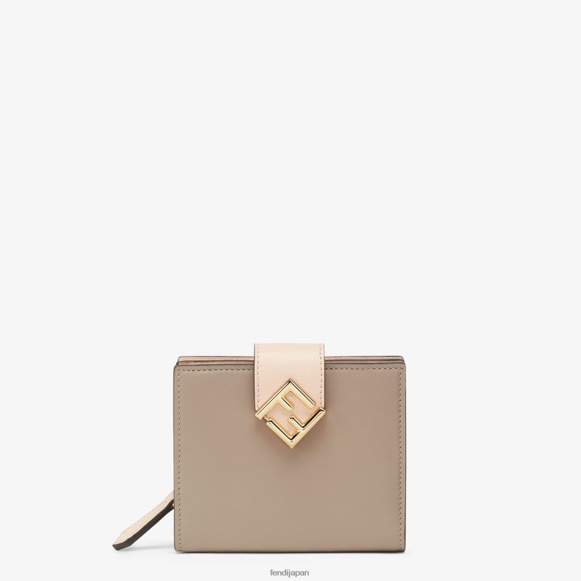 jp Fendi 女性 ツートンカラーの鳩とレザーのコンパクトウォレット 多色 20L42T1458 アクセサリー