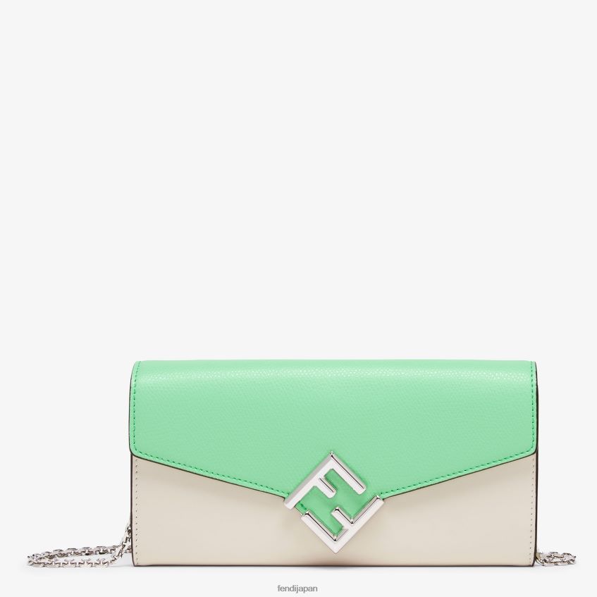 jp Fendi 女性 ツートンカラーとレザーの財布 白 20L42T1463 アクセサリー
