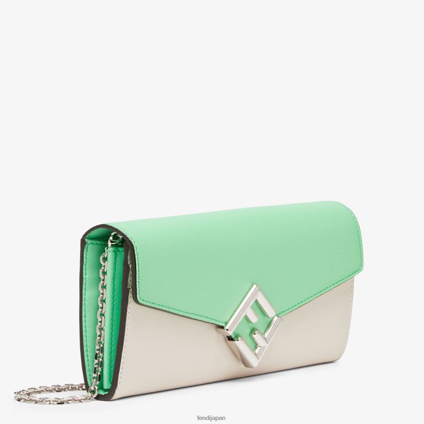 jp Fendi 女性 ツートンカラーとレザーの財布 白 20L42T1463 アクセサリー