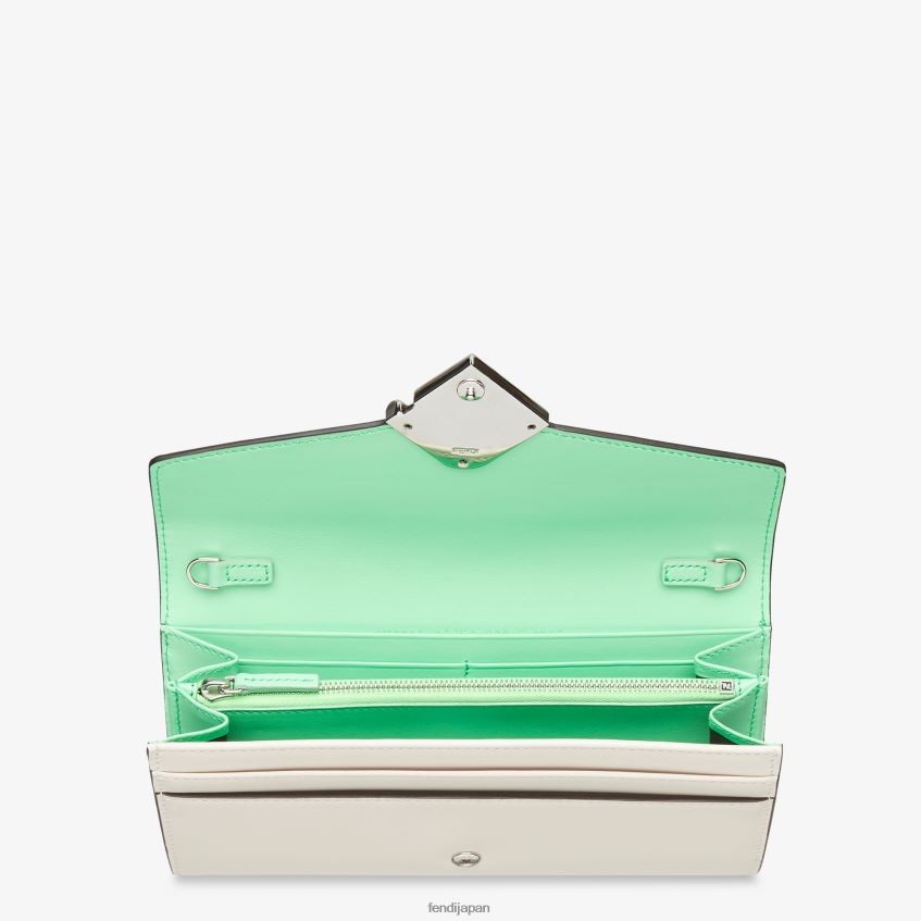 jp Fendi 女性 ツートンカラーとレザーの財布 白 20L42T1463 アクセサリー