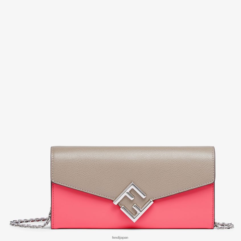 jp Fendi 女性 ツートンカラーと鳩革の財布 ピンク 20L42T1465 アクセサリー