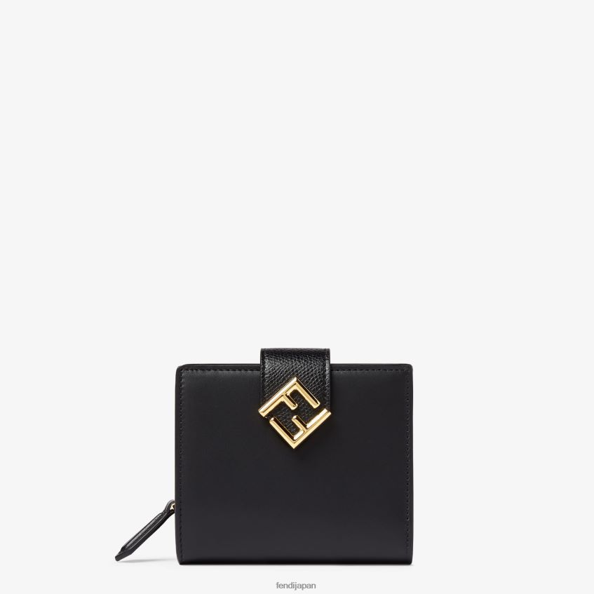 jp Fendi 女性 レザーのコンパクトウォレット 黒 20L42T1467 アクセサリー
