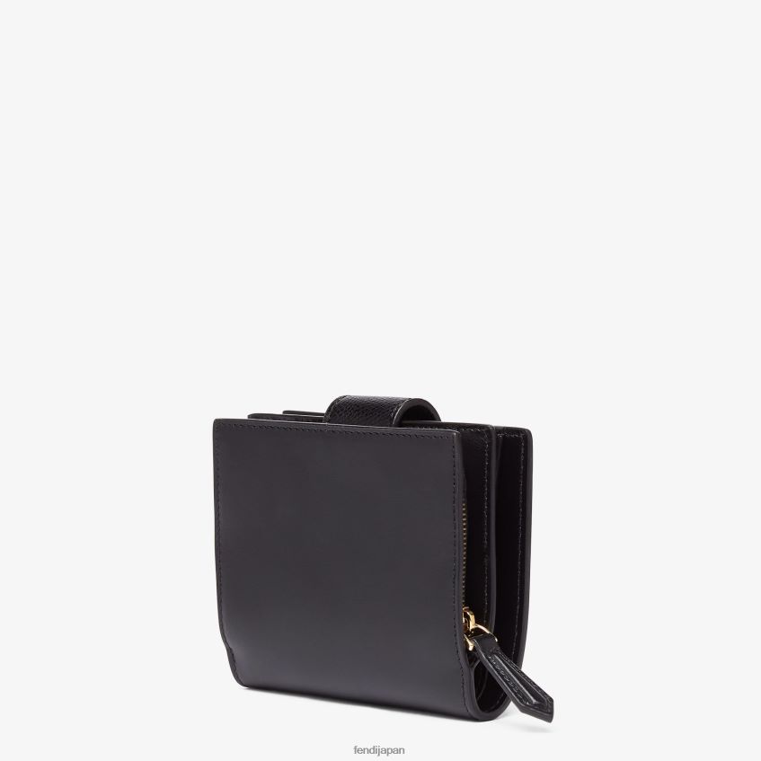jp Fendi 女性 レザーのコンパクトウォレット 黒 20L42T1467 アクセサリー