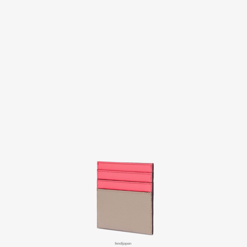 jp Fendi 女性 ツートンカラーと鳩革のフラット カード ホルダー ピンク 20L42T1473 アクセサリー