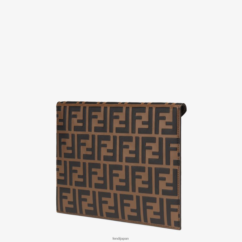 jp Fendi 女性 フラットレザーポーチ 茶色 20L42T1476 アクセサリー
