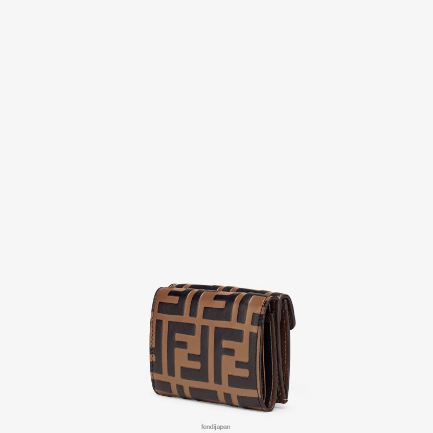 jp Fendi 女性 マイクロ三つ折りレザーウォレット 黒 20L42T1479 アクセサリー