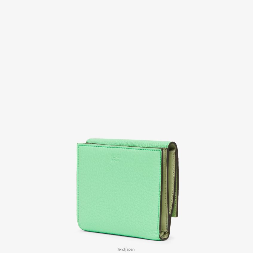 jp Fendi 女性 ピーカブーレザーウォレット 緑 20L42T1485 アクセサリー