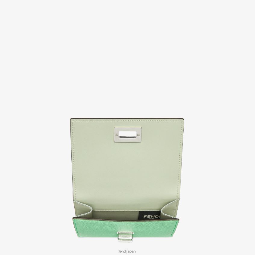 jp Fendi 女性 ピーカブーレザーウォレット 緑 20L42T1485 アクセサリー