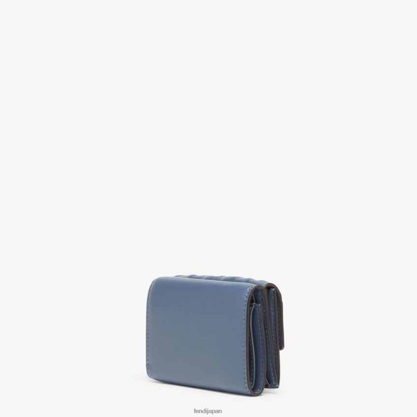 jp Fendi 女性 バゲット マイクロ 三つ折りナッパレザー ウォレット 青 20L42T1497 アクセサリー