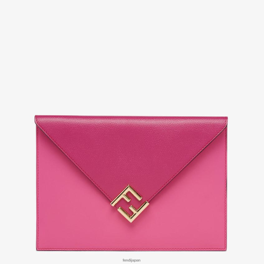 jp Fendi 女性 フューシャとツートンカラーのレザーポーチ ピンク 20L42T1504 アクセサリー