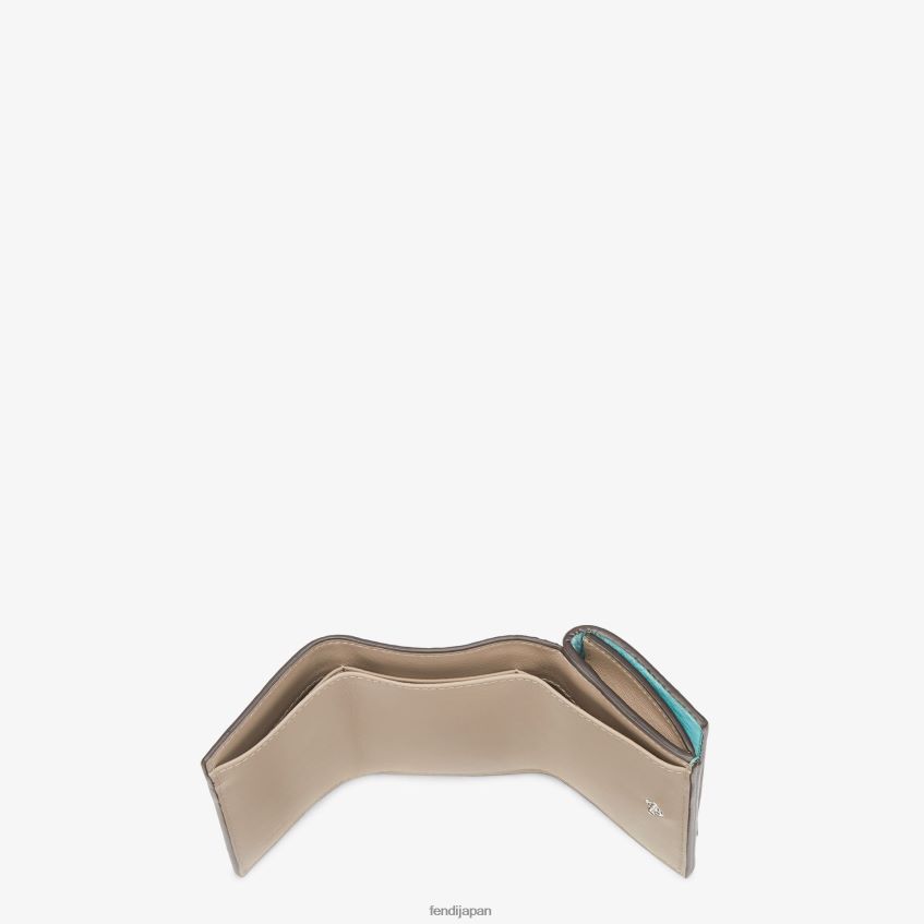 jp Fendi 女性 ピーカブー マイクロ三つ折りレザーウォレット ライトブルー 20L42T1520 アクセサリー