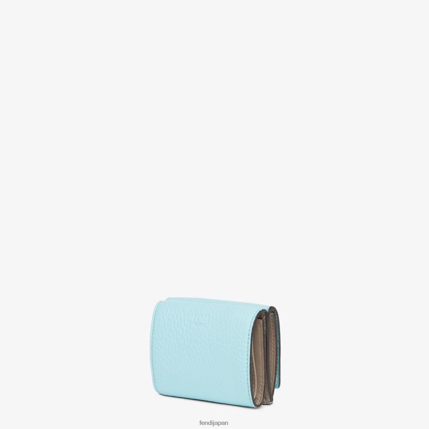 jp Fendi 女性 ピーカブー マイクロ三つ折りレザーウォレット ライトブルー 20L42T1520 アクセサリー