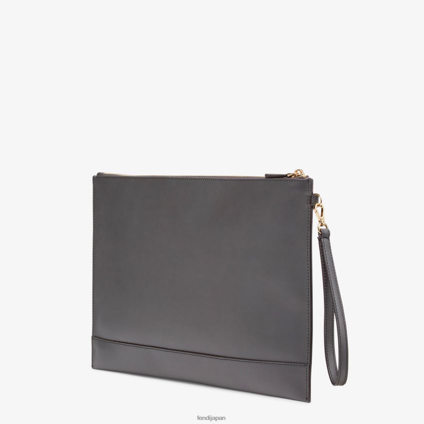 jp Fendi 女性 フラットラージレザーポーチ グレー 20L42T1532 アクセサリー