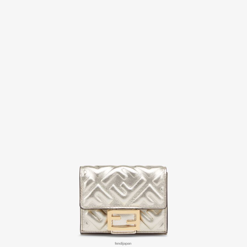 jp Fendi 女性 マイクロ三つ折りレザーウォレット グレー 20L42T1552 アクセサリー