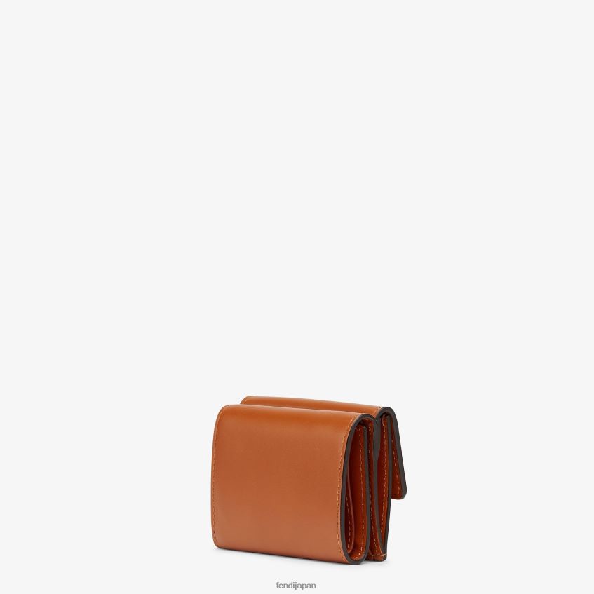 jp Fendi 女性 マイクロ三つ折りレザーウォレット 茶色 20L42T1557 アクセサリー