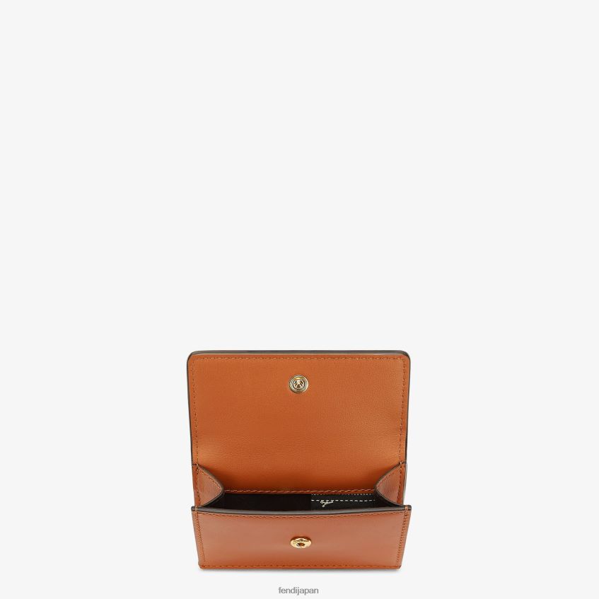 jp Fendi 女性 マイクロ三つ折りレザーウォレット 茶色 20L42T1557 アクセサリー